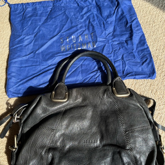 Gorgeous Black Leather Stuart Weitzman Bag - Picture 5 of 8